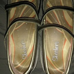 Skechers Shoes - ⭐Skechers Taupe Stylized Mary Jane Slip Ons Skechers Shoes - ⭐Skechers Taupe Stylized Mary Jane Slip Ons